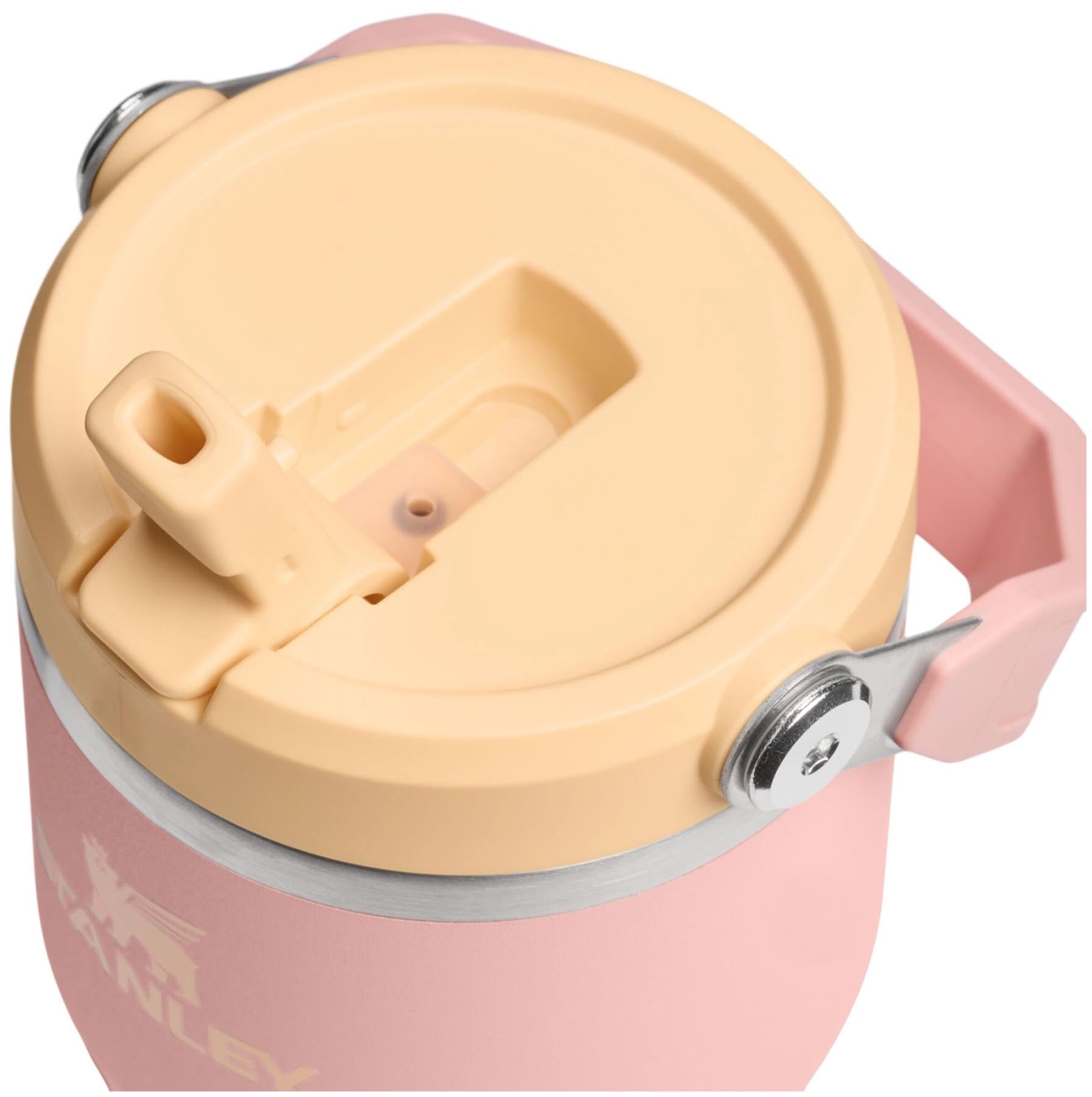 Eleganter Stanley IceFlow Flip Straw Becher in sanftem Peach Rose, perfekt für erfrischende Getränke mit 0.6l Fassungsvermögen.