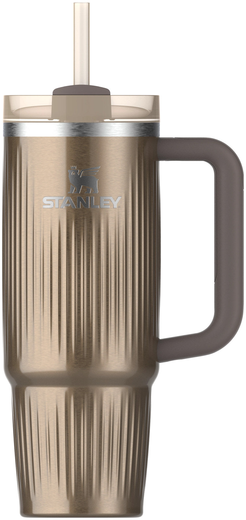 Quencher Fluted 0.89l pale gold shine in Gold präsentiert im Onlineshop von KAQTU Design AG. Thermosflasche ist von Stanley