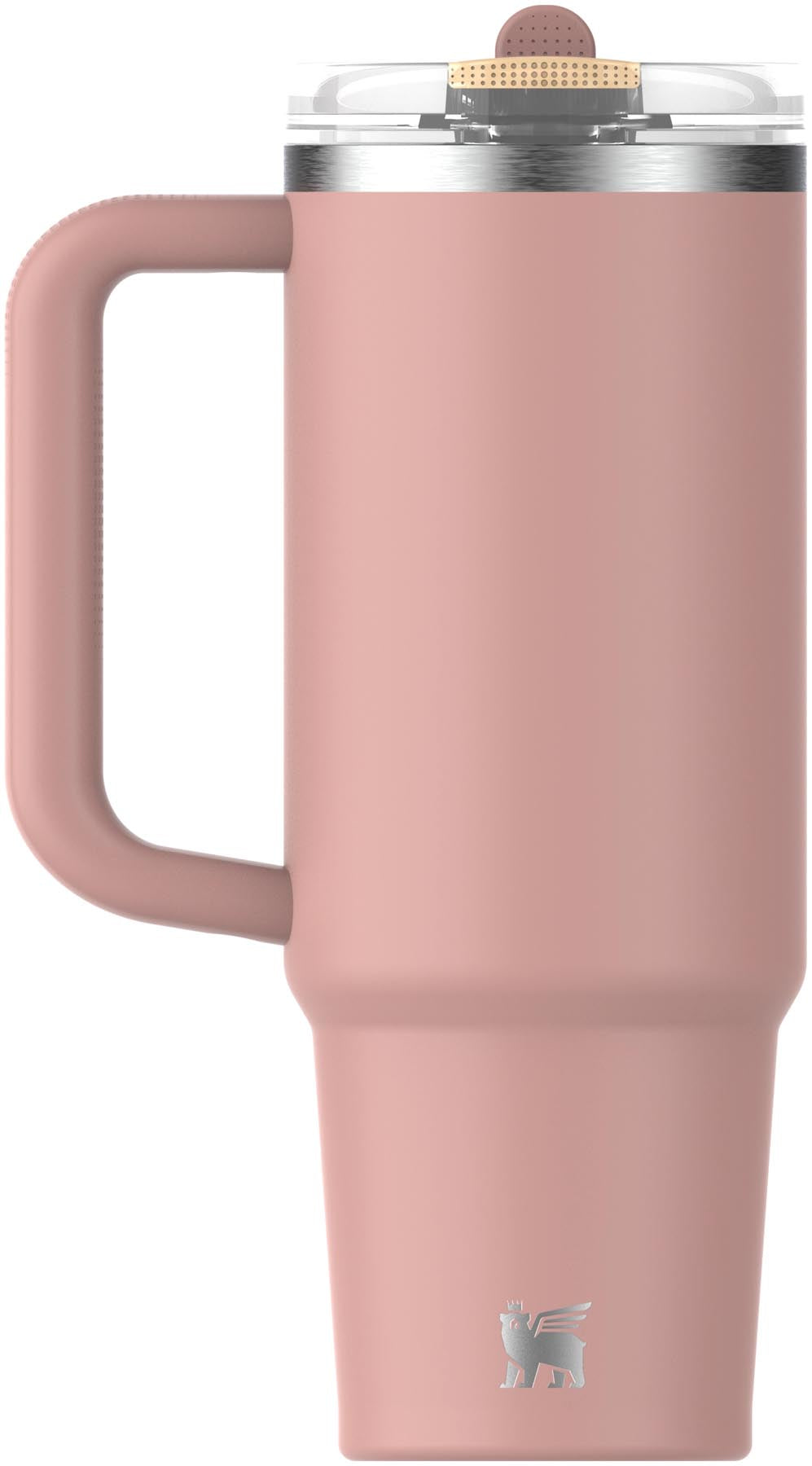 Stylische Thermosflasche Quencher ProTour mit Flip Straw in Peach Rose von Stanley, ideal für unterwegs und perfekt für kalte Getränke.