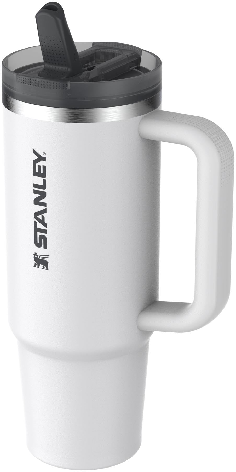 Stylische Stanley Quencher ProTour Thermosflasche in Chalk, 0.89l, mit Flip Straw für einfaches Trinken und optimale Hydration unterwegs.