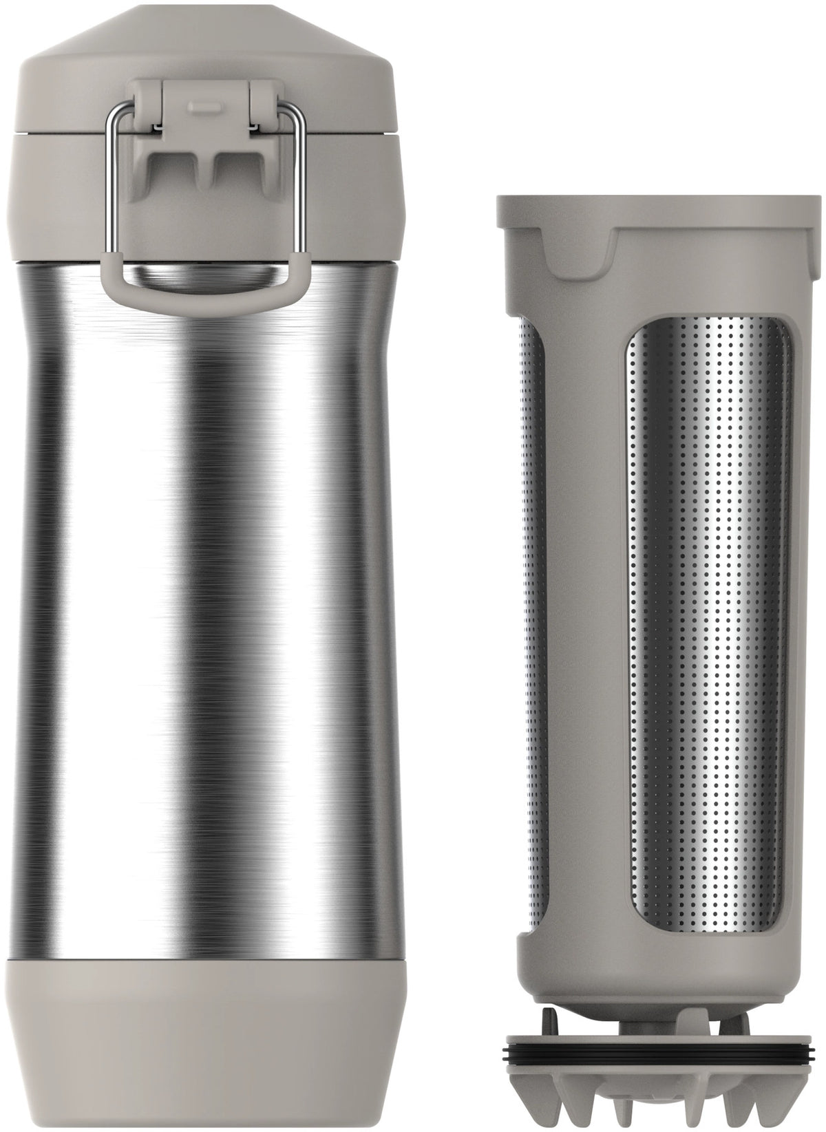 Stay Fresh Yerba Mate Sift & Store 500g stainless steel ash in Grau präsentiert im Onlineshop von KAQTU Design AG. Thermosflasche ist von Stanley