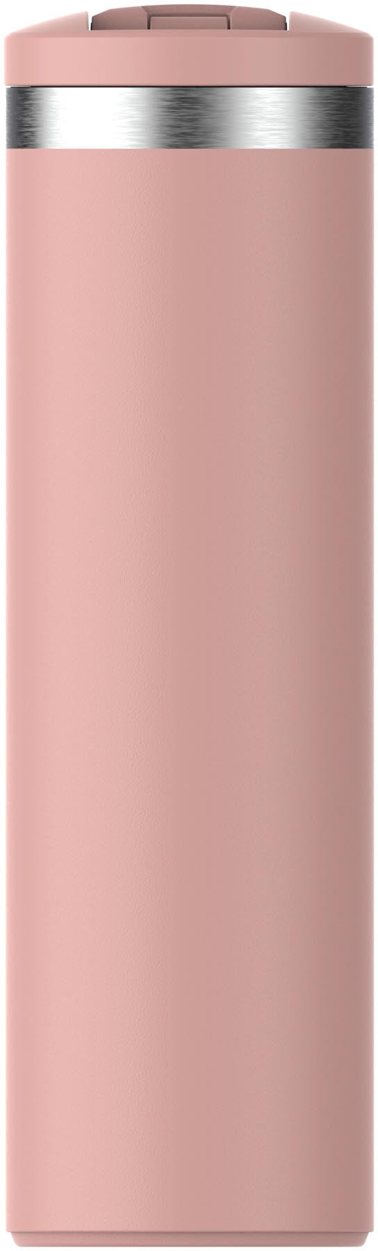 Stylischer Transit Fliptop Becher in Peach Rose von Stanley, ideal für unterwegs. Perfekt für heiße und kalte Getränke, 0.59l Fassungsvermögen.