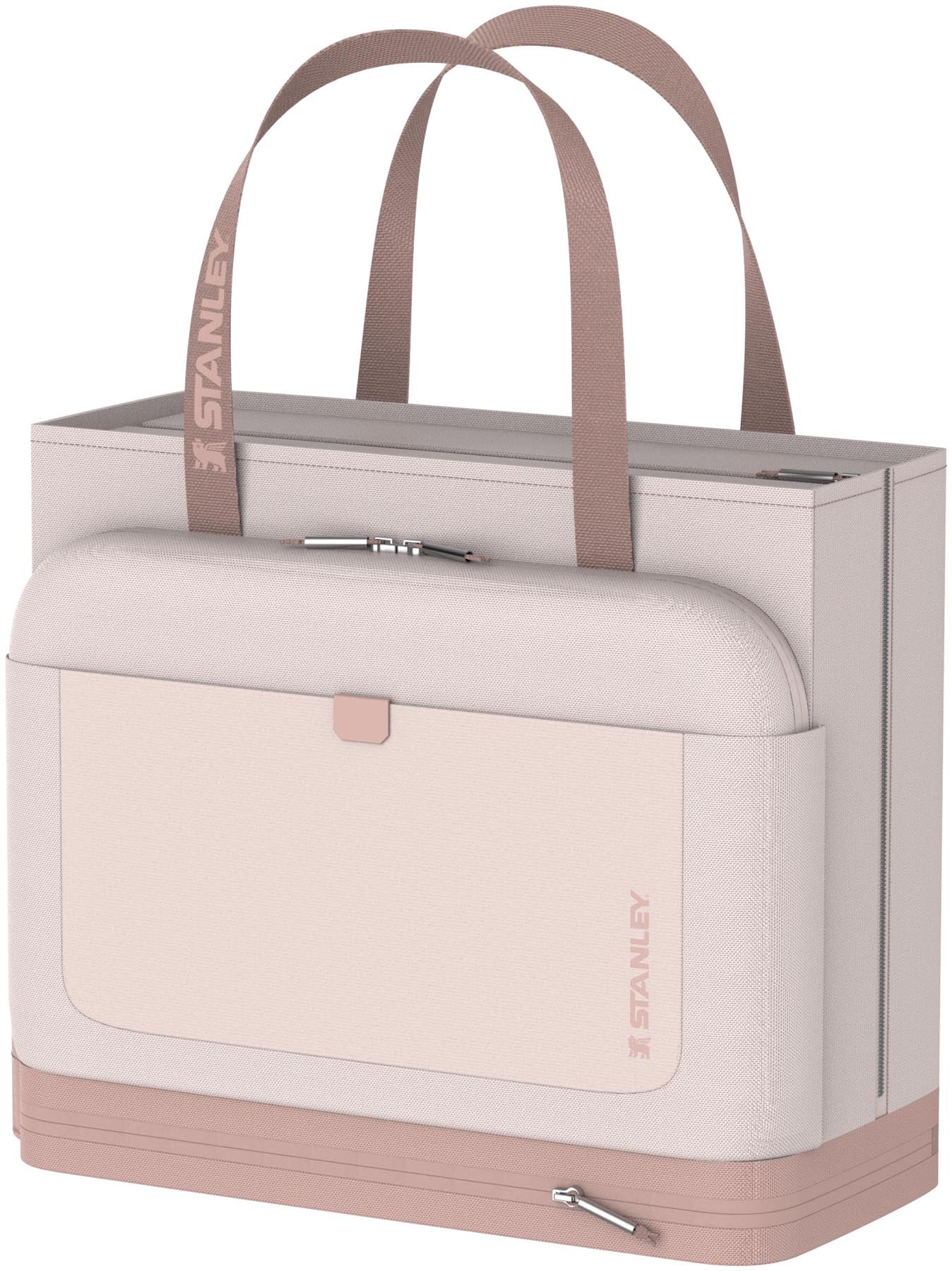 Elegante Kühltasche Vitalize Macro Method Tote in sanftem Rosé, perfekt für unterwegs und um Getränke kühl zu halten.