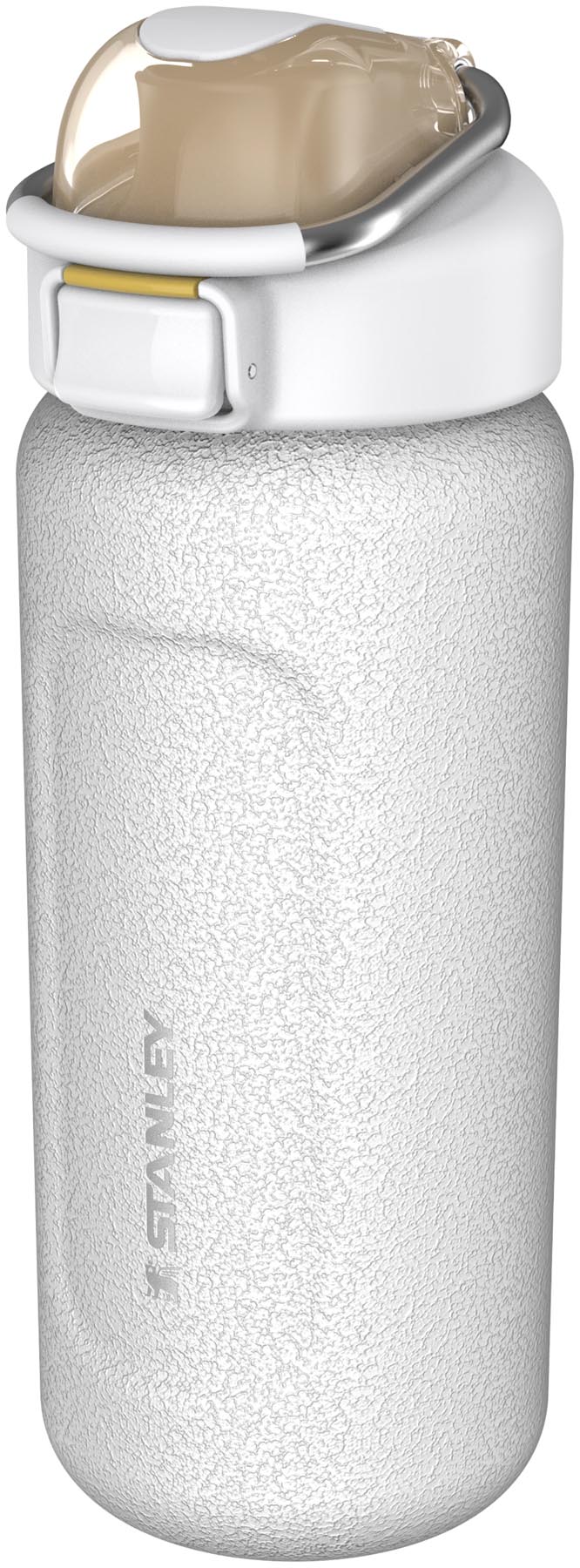 Elegante Stanley Wellspring Flasche in Hammertone Frost, 0.47l, für heiße und kalte Getränke, ideal für Outdoor-Aktivitäten und Reisen.