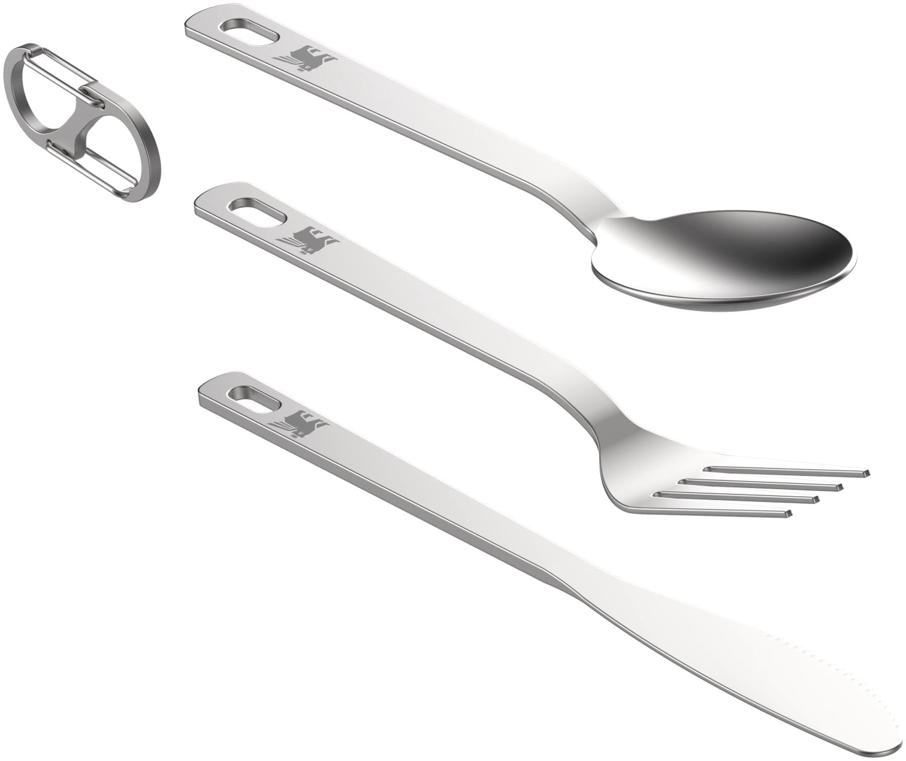Robustes Edelstahl-Besteckset von Stanley für Camping und Outdoor-Aktivitäten, vereint Stil und Praktikabilität für jedes Abenteuer.
