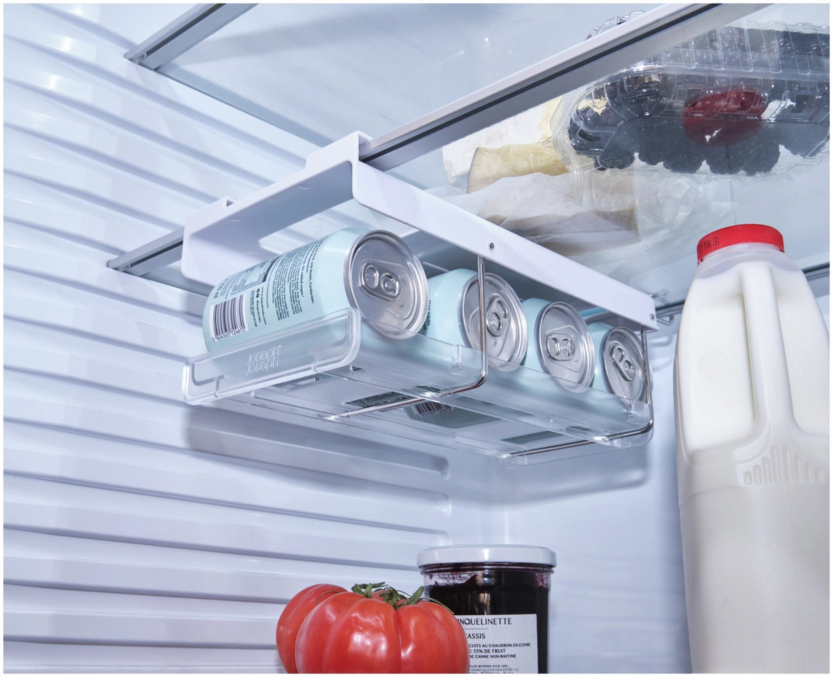 FridgeStore Kühlschrank-Unterregal Dosenhalter in Grau präsentiert im Onlineshop von KAQTU Design AG. Küchenhelfer ist von Joseph Joseph