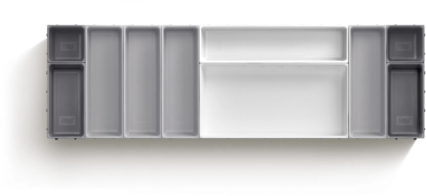 Vielseitiger 10-teiliger Organizer aus recyceltem Kunststoff von Joseph Joseph, ideal zur ordentlichen Sortierung von Besteck und Küchenutensilien.