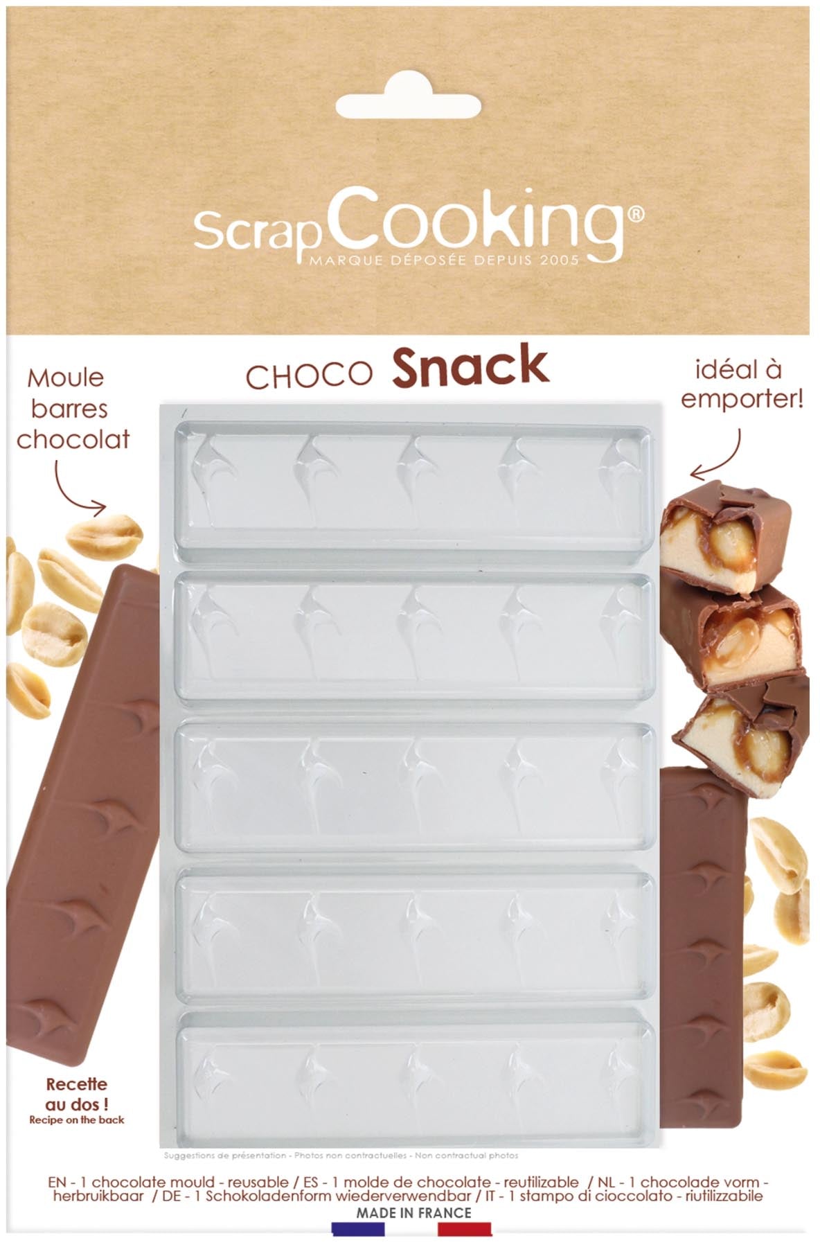 Giessform halbart für Schokolade Schoko Snack in  präsentiert im Onlineshop von KAQTU Design AG. Backutensilien ist von Scrap Cooking