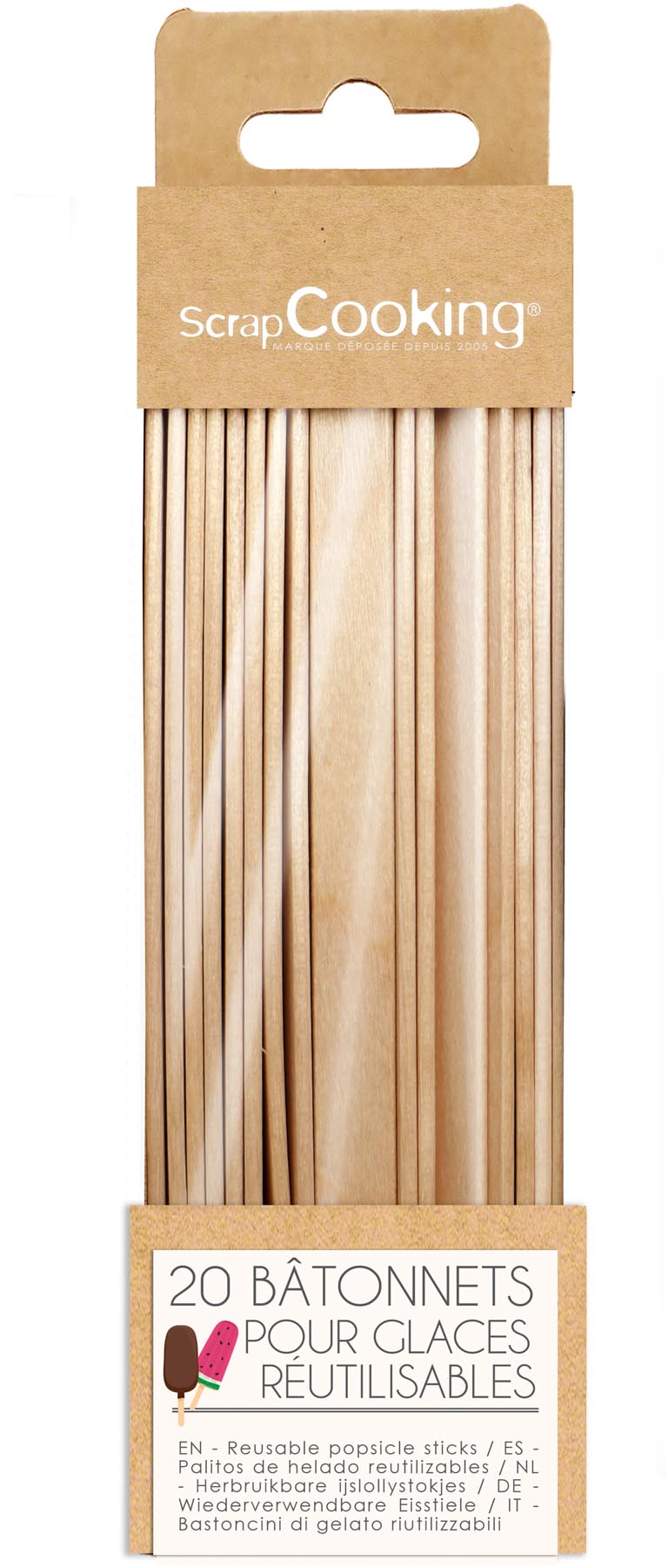 20er Set Glace Stiele in  präsentiert im Onlineshop von KAQTU Design AG. Glacezubehör ist von Scrap Cooking