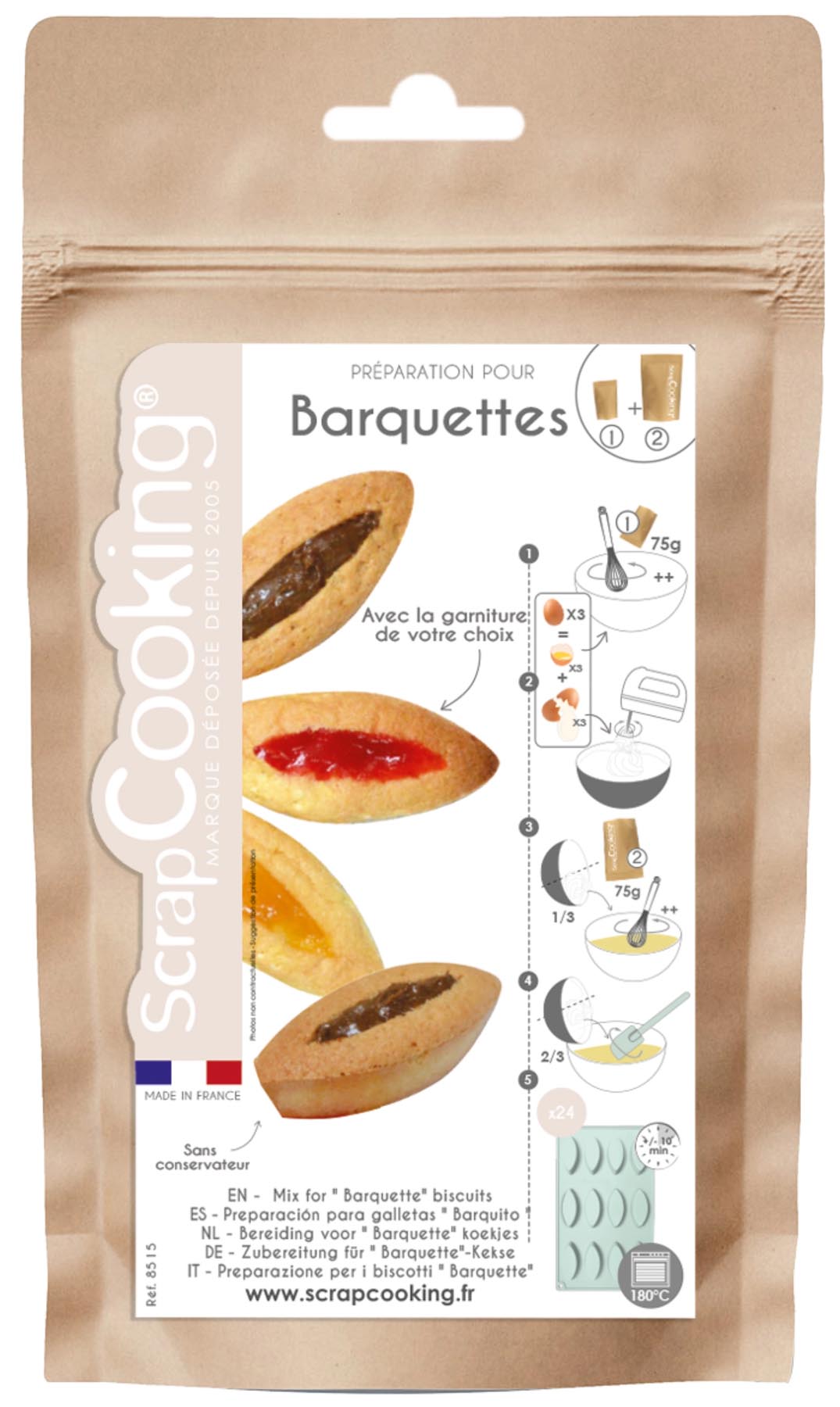 Fertigmischung Barquettes 150g in  präsentiert im Onlineshop von KAQTU Design AG. Backutensilien ist von Scrap Cooking