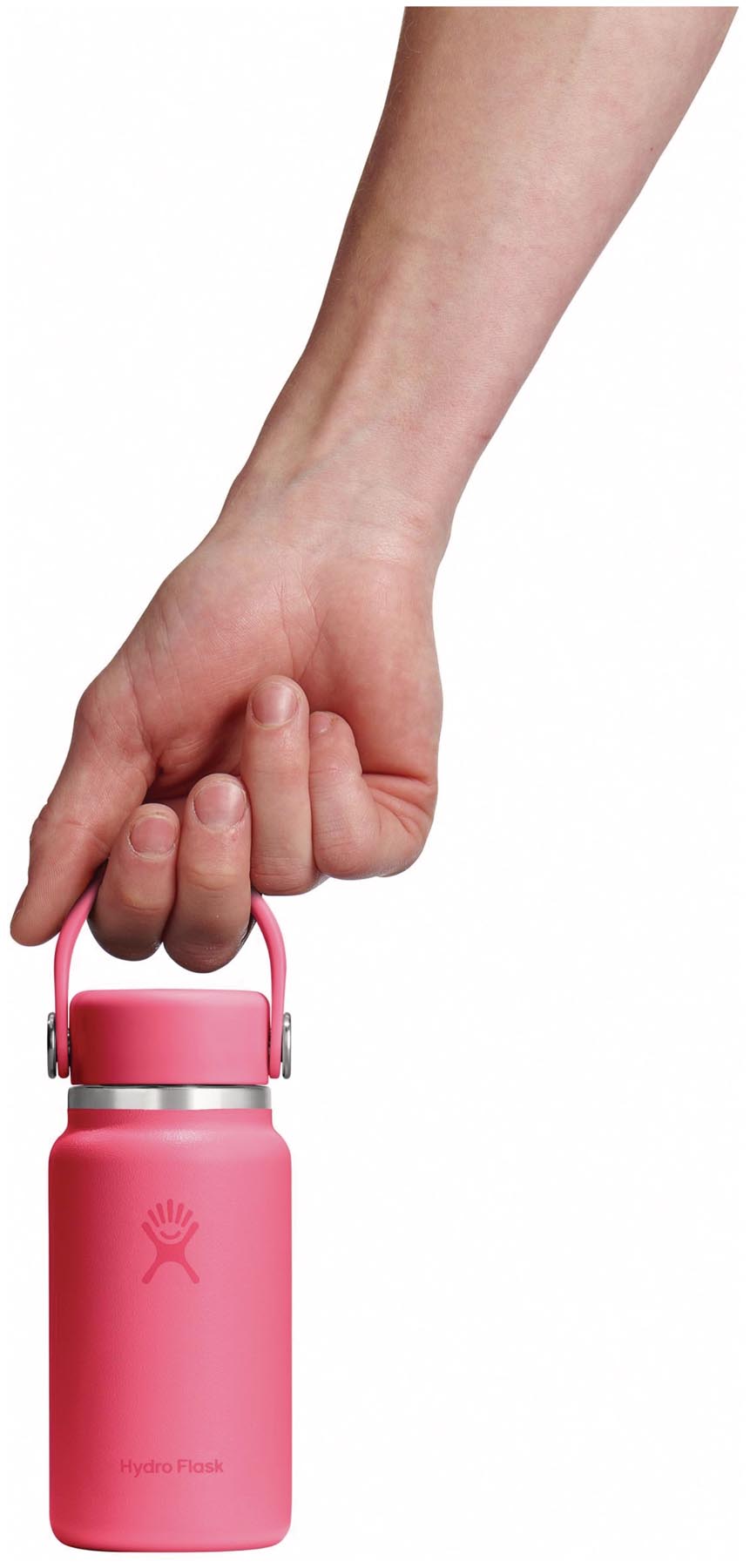 Stylische Hydro Flask Trinkflasche Micro Hydro 200ml in popstar pink, ideal für unterwegs und perfekt für kalte Getränke.