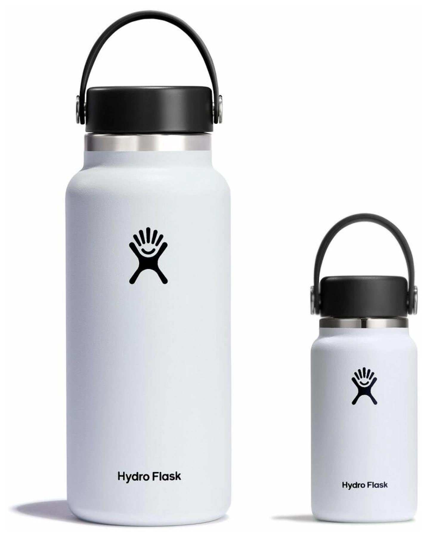 Stilvolle Micro Hydro Trinkflasche in Weiß (200ml) von Hydro Flask, ideal für aktive Lebensstile und vielseitige Getränkeoptionen.