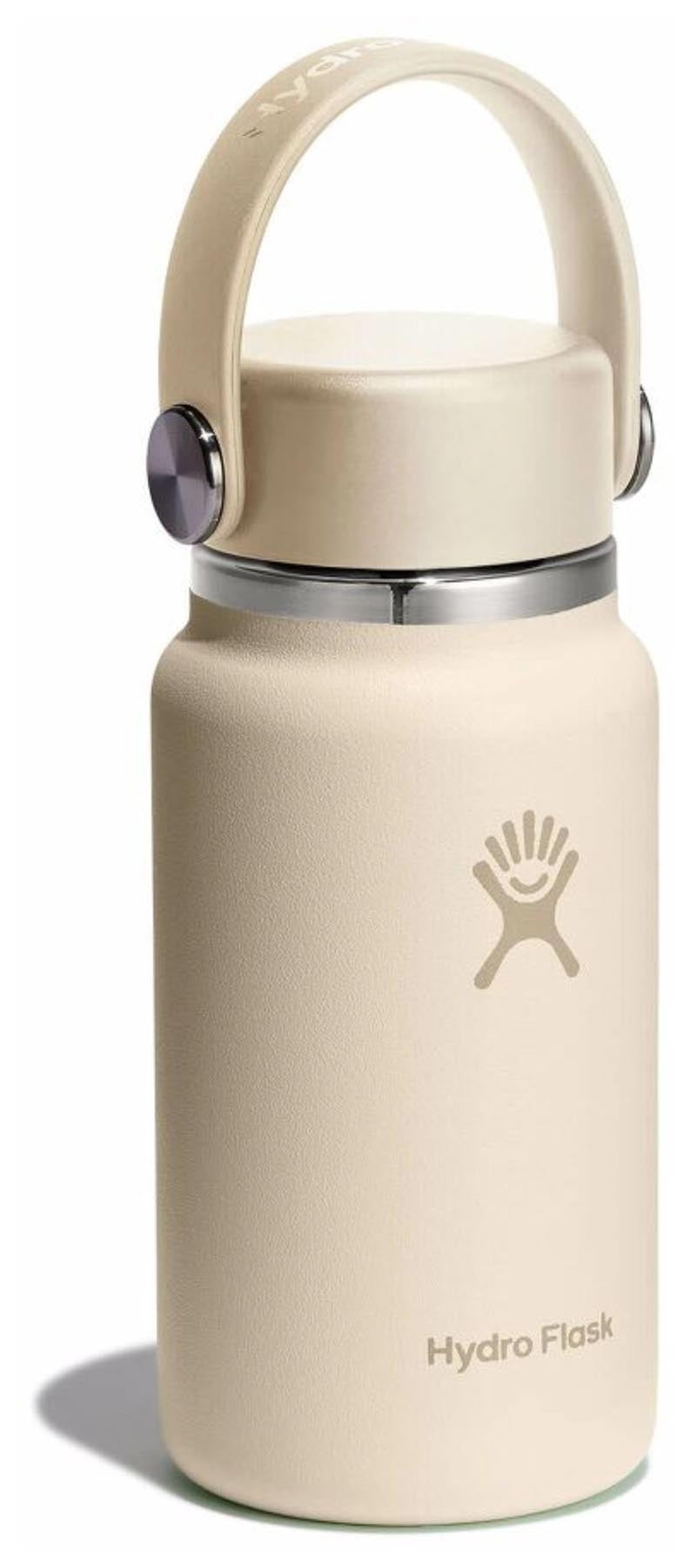 Stylische 200ml Trinkflasche Micro Hydro in sanftem Oat-Beige von Hydro Flask, ideal für unterwegs und umweltfreundlich.