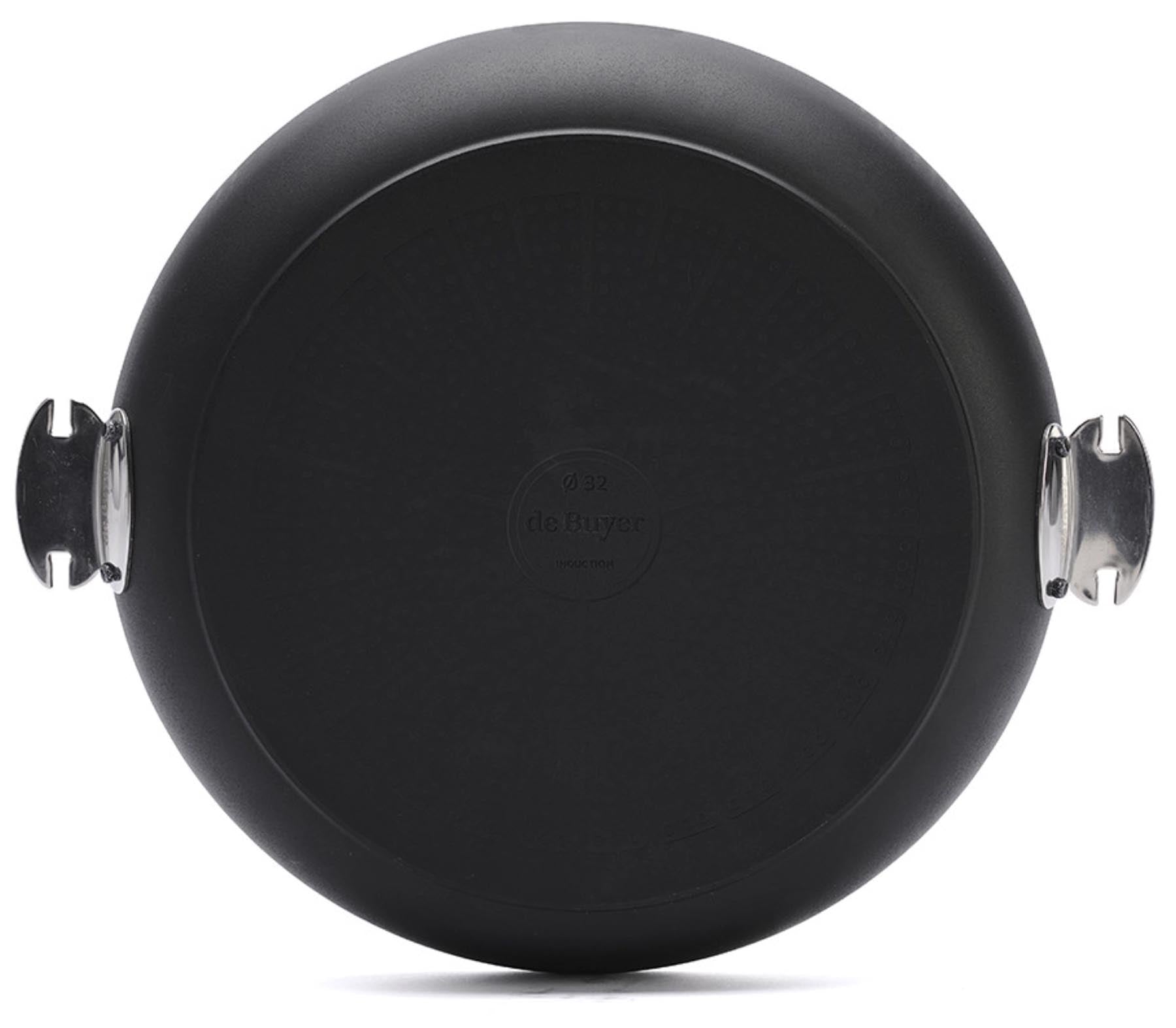 Elegante Ceranoa Loqy Bratpfanne D32cm von de Buyer, perfekt für gesundes Braten. Hochwertige Keramik sorgt für gleichmäßige Wärmeverteilung.