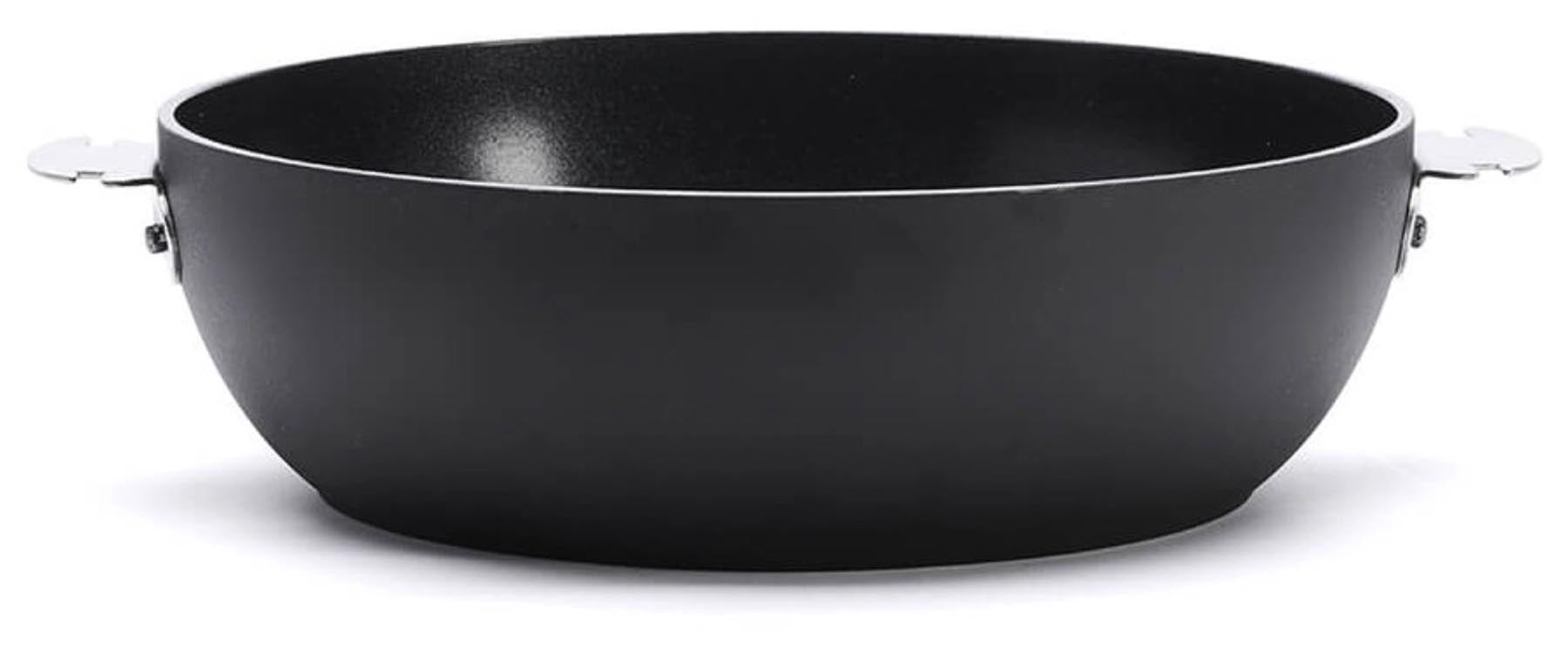 Schwarze Ceranoa Loqy Sauteuse, 28 cm, aus langlebiger Keramik von de Buyer – perfekt für vielseitige Kochanwendungen.