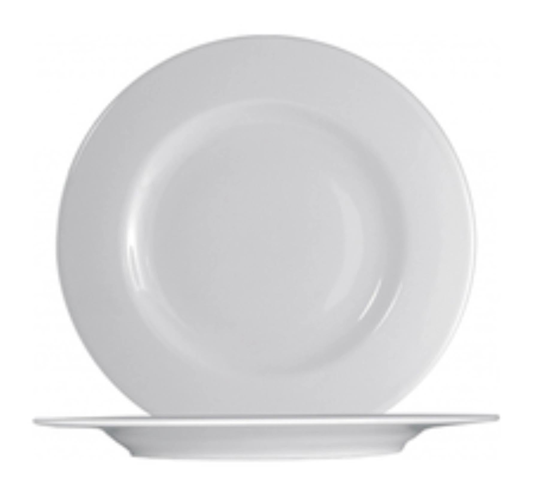 Ischia Teller flach D21cm in Weiss präsentiert im Onlineshop von KAQTU Design AG. Teller ist von Saturnia