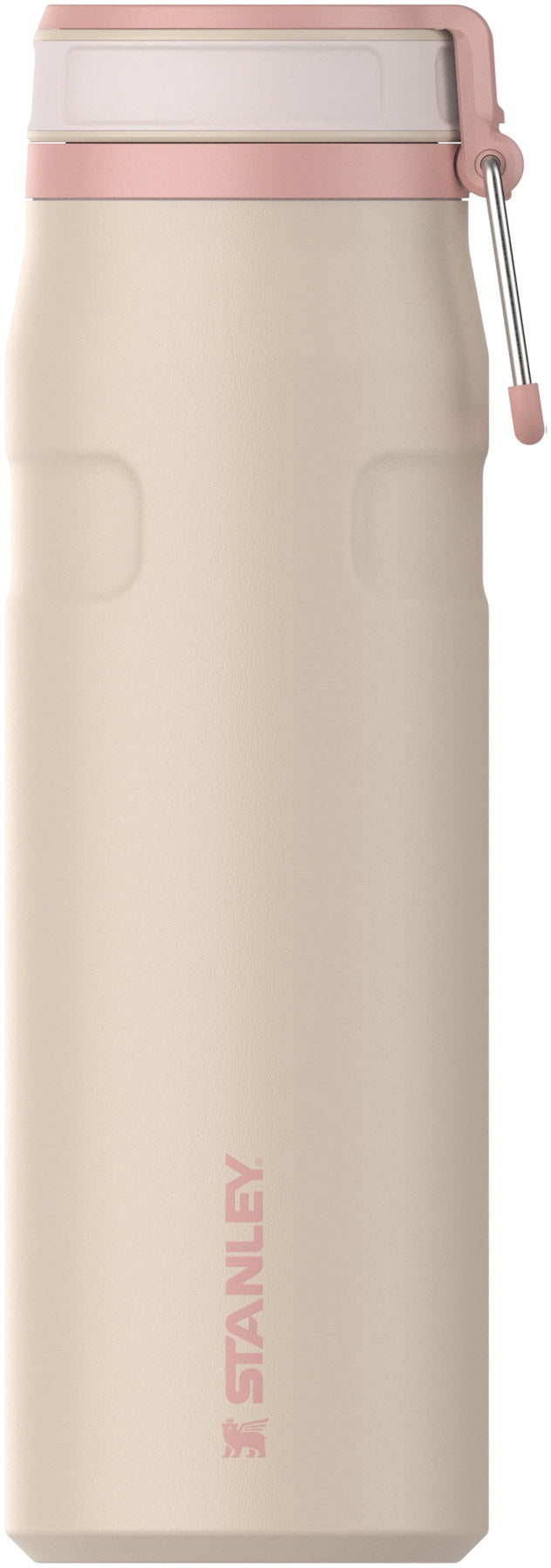 Beige Thermosflasche IceFlow Twist Flip von Stanley in Champagne, hohe schmale Form