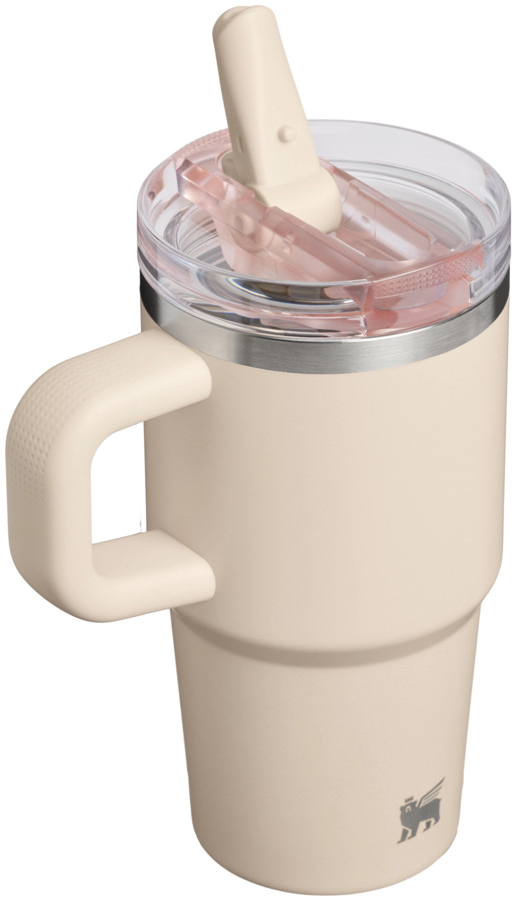 Beige Thermosflasche Quencher ProTour Flip Straw von Stanley mit Strohhalm