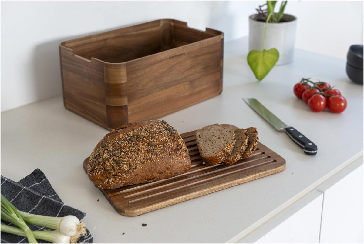 Brotkasten Akazie in Braun präsentiert im Onlineshop von KAQTU Design AG. Brotkorb ist von Continenta