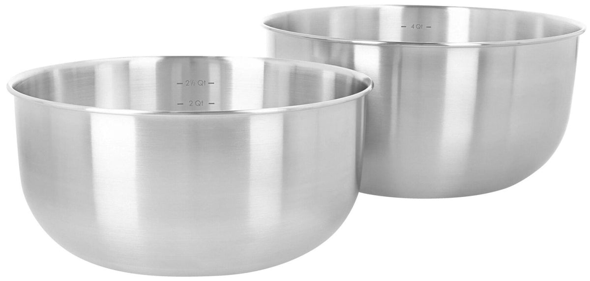 2er Set Specialties 3 Rührschüsseln in Silber präsentiert im Onlineshop von KAQTU Design AG. Schüssel ist von Demeyere