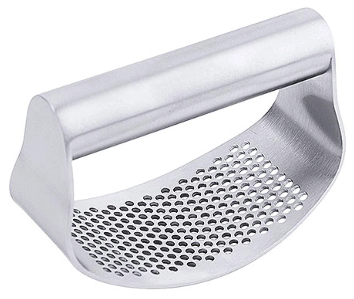 Wiege-Knoblauchpresse Edelstahl in Grau präsentiert im Onlineshop von KAQTU Design AG. Knoblauchpresse ist von Contacto