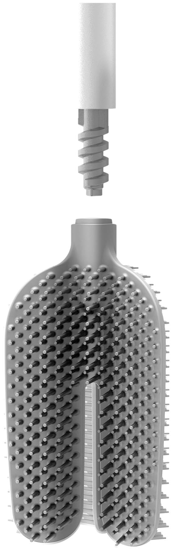 Moderne weiße Toilettenbürste Flex 360 Lite von Joseph Joseph, designed für effektive Hygiene und stilvolle Badezimmergestaltung.
