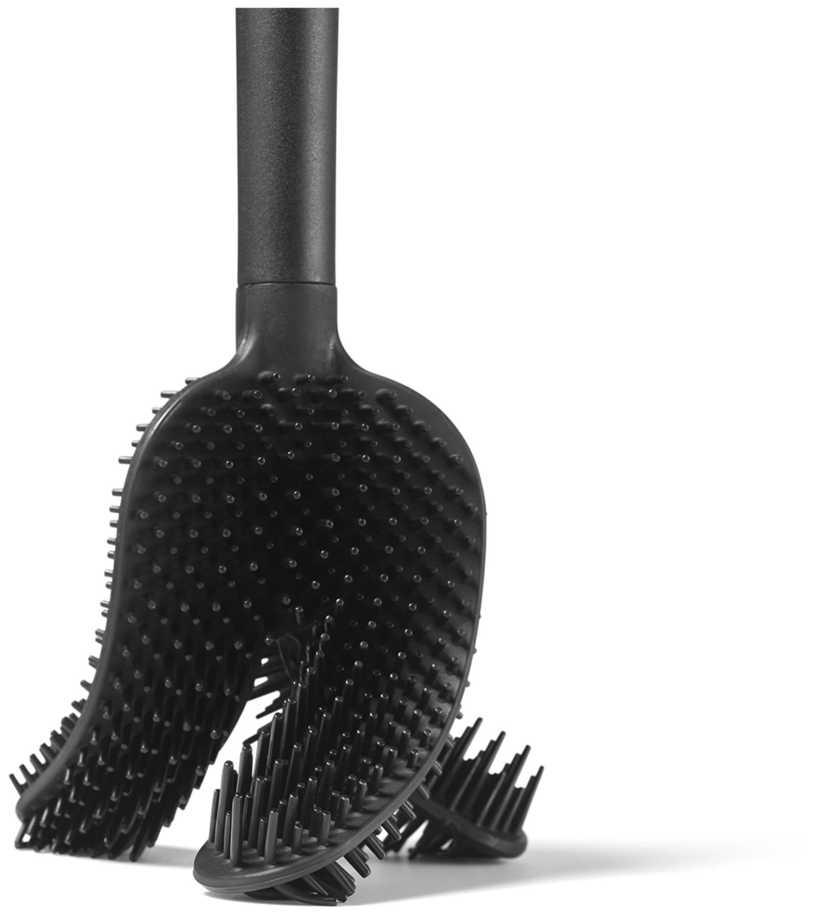 Schwarze Flex 360 Lite Toilettenbürste von Joseph Joseph, designed für effektive Reinigung und modernes Badezimmer-Design.