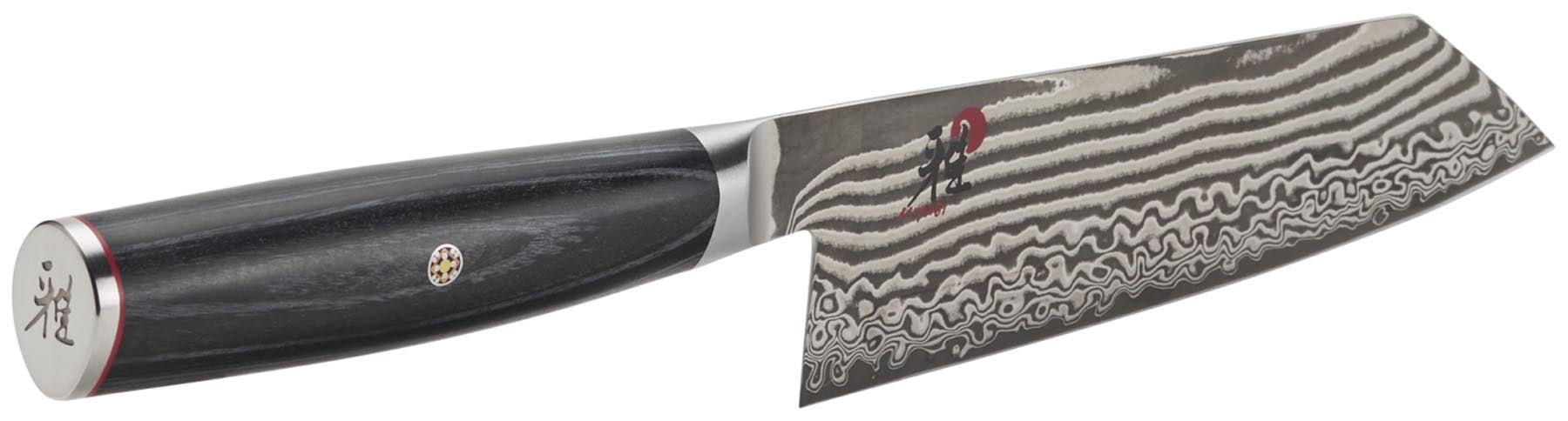 Elegantes Miyabi Bunka-Messer mit 17 cm Klinge, ideal für feine Schneidarbeiten und kreative Kochtechniken in der gehobenen Küche.