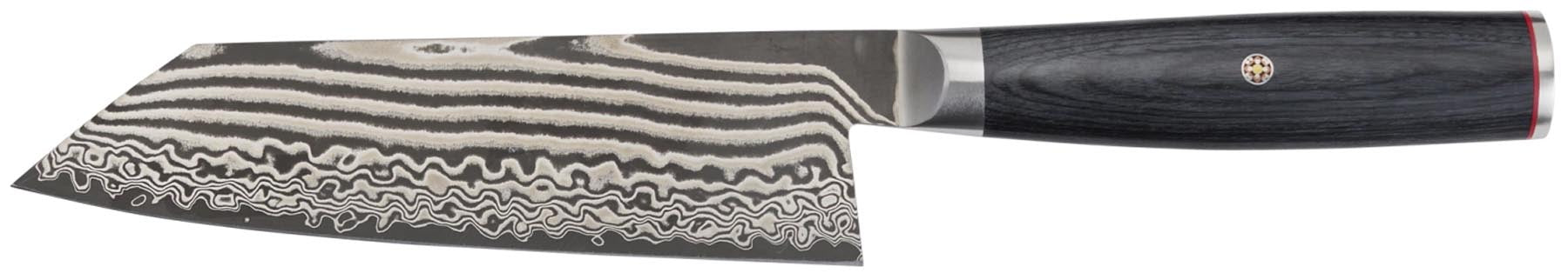 Elegantes 17 cm Bunka-Messer von Miyabi, ideal für feine Schneidarbeiten und kreative Kochtechniken in der gehobenen Küche.