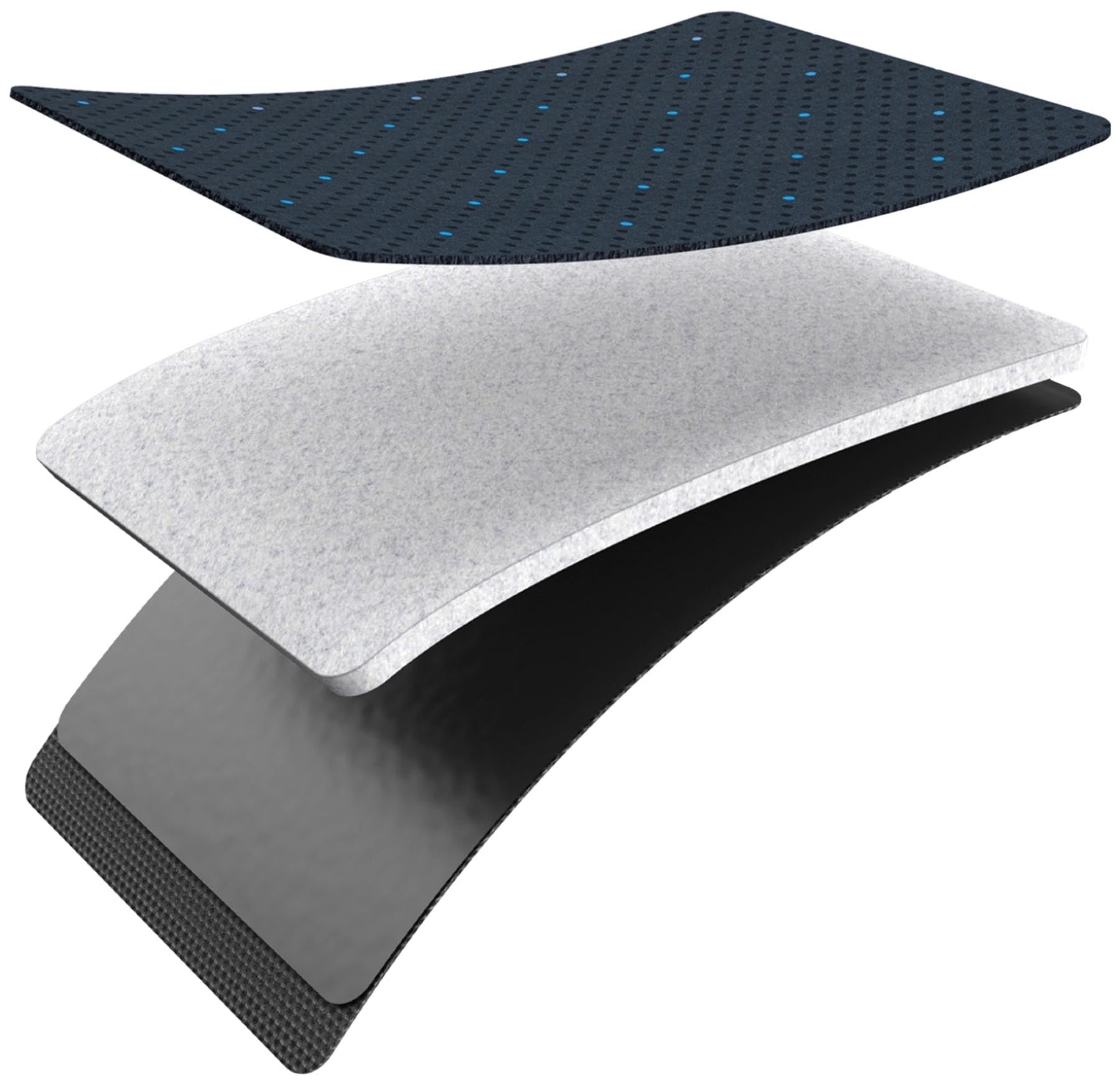 Kompaktes Bügelbrett in elegantem Schwarz und Blau, ideal für effizientes Bügeln auf kleinem Raum, entworfen von Joseph Joseph.