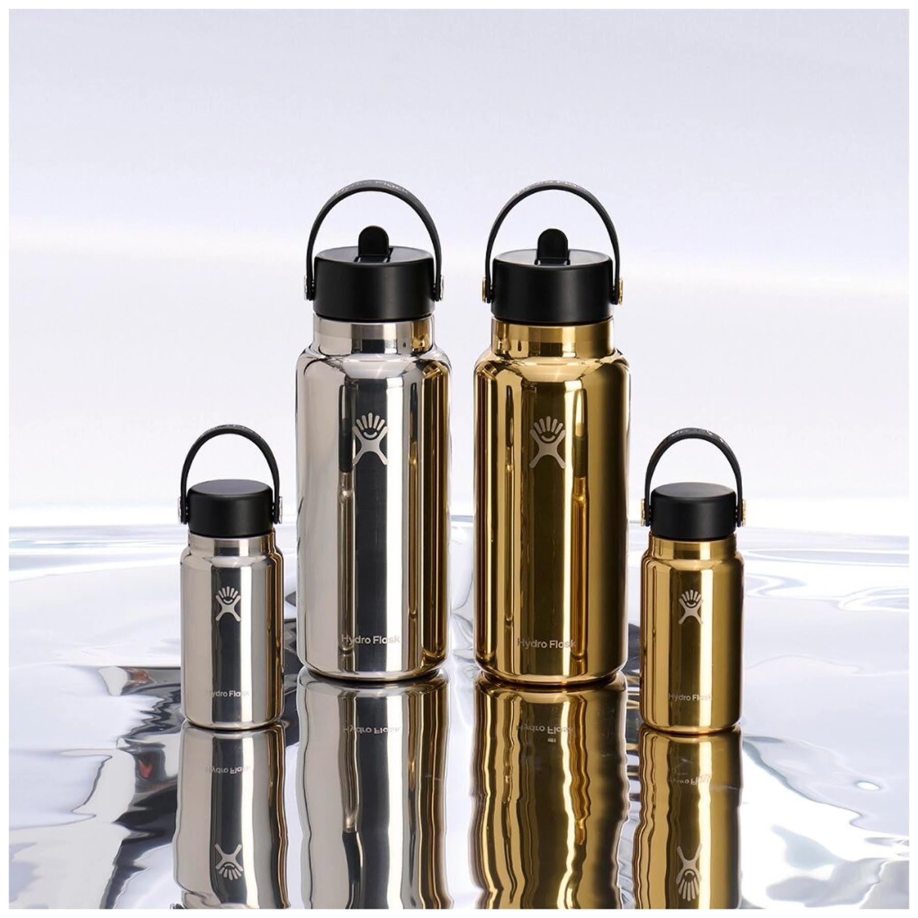 Elegante 200ml Thermosflasche in Silber von Hydro Flask, perfekt für unterwegs und hält Getränke lange warm oder kalt.