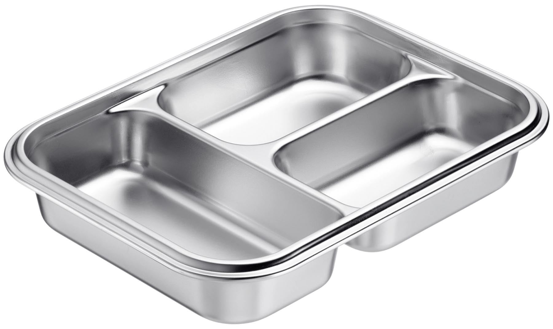 Hochwertige Edelstahl Lunch Box von Westmark, perfekt für die sichere Aufbewahrung von Lebensmitteln, mit separaten Fächern für optimale Frische.