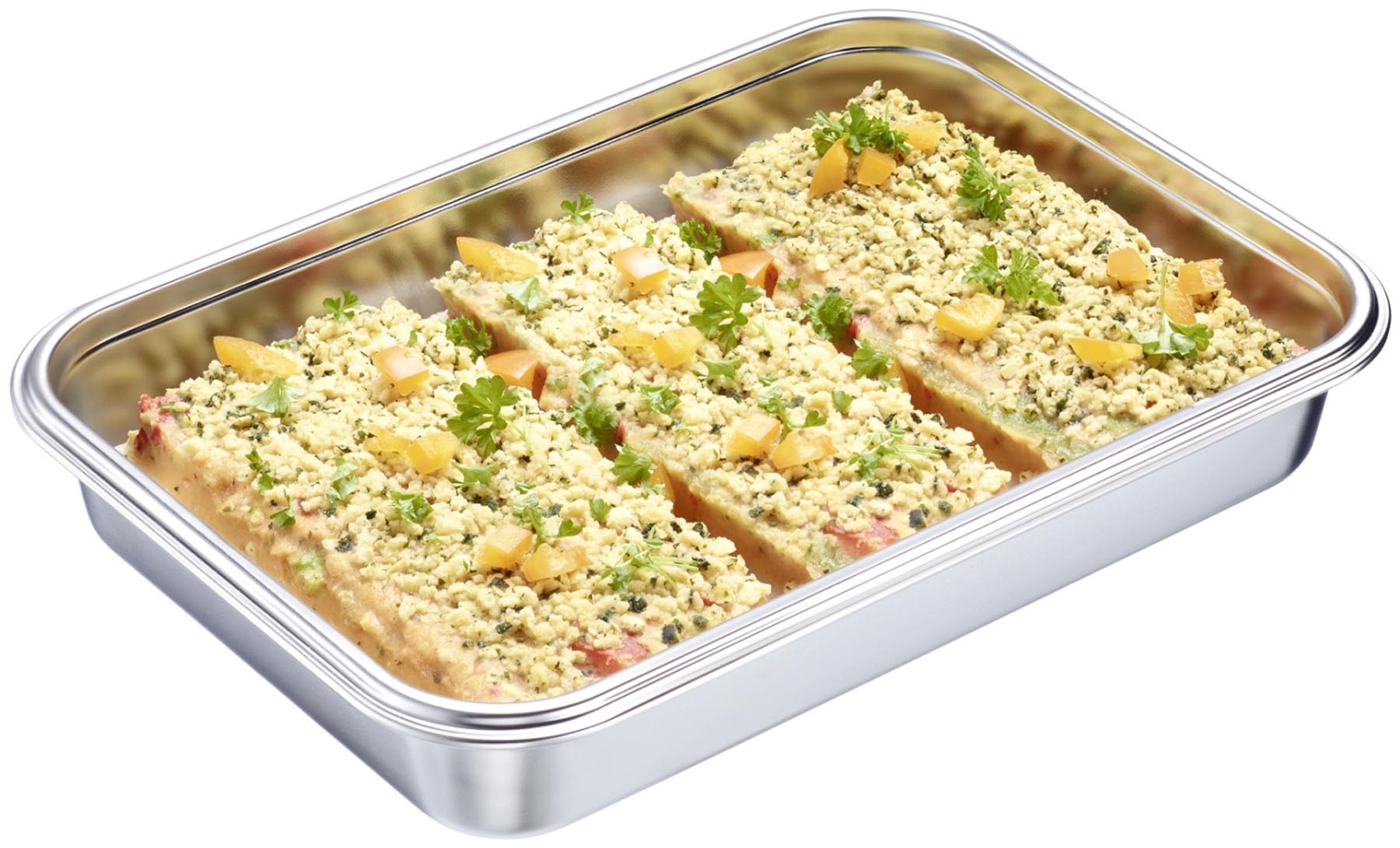 Edelstahl-Frischhaltedose von Westmark mit 2000ml, ideal für die sichere Aufbewahrung von Speisen und Snacks für unterwegs.