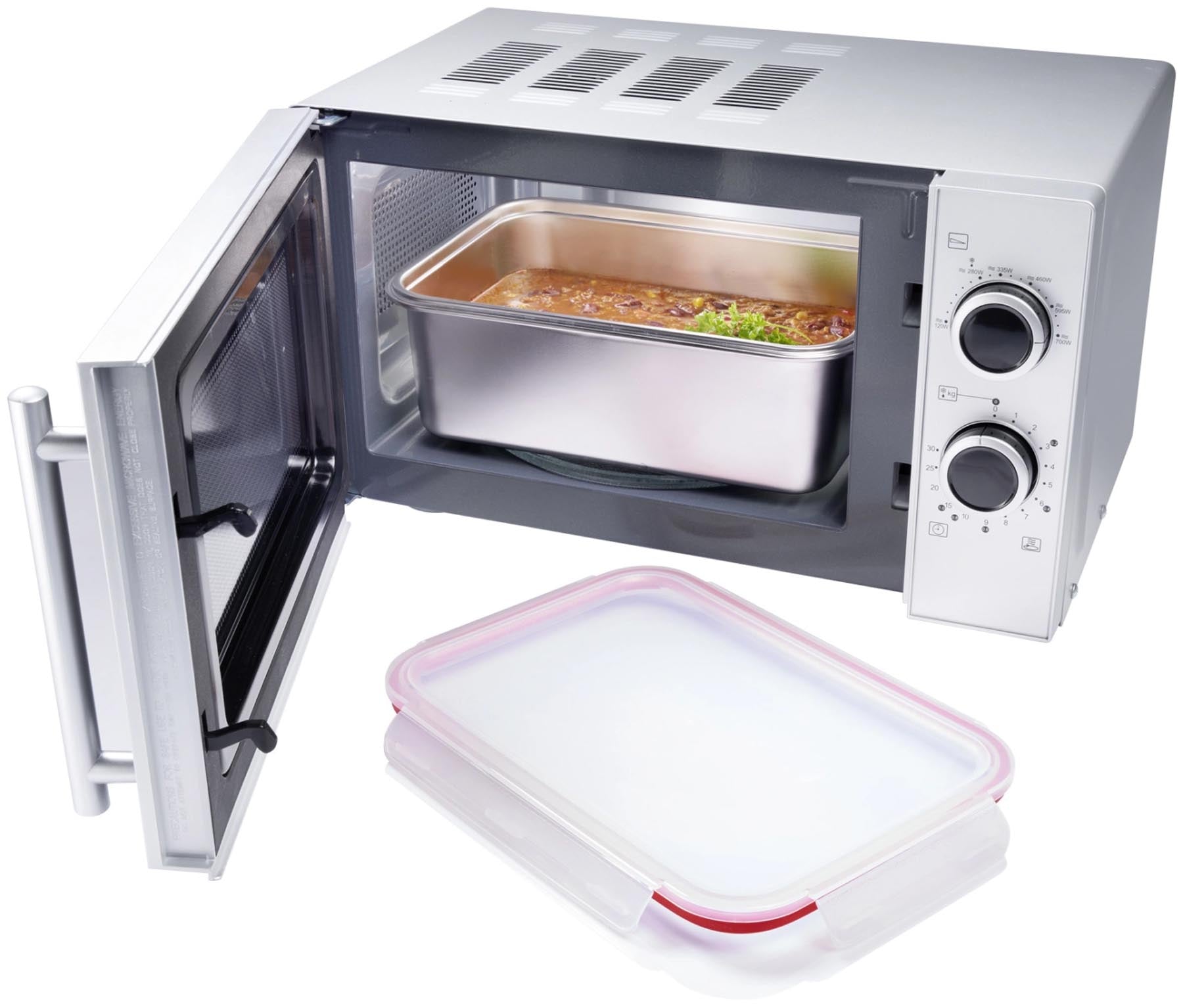 Edelstahl Lunchbox mit 4200ml Volumen, ideal für die Aufbewahrung von Lebensmitteln, stilvolles Design von Westmark für unterwegs.