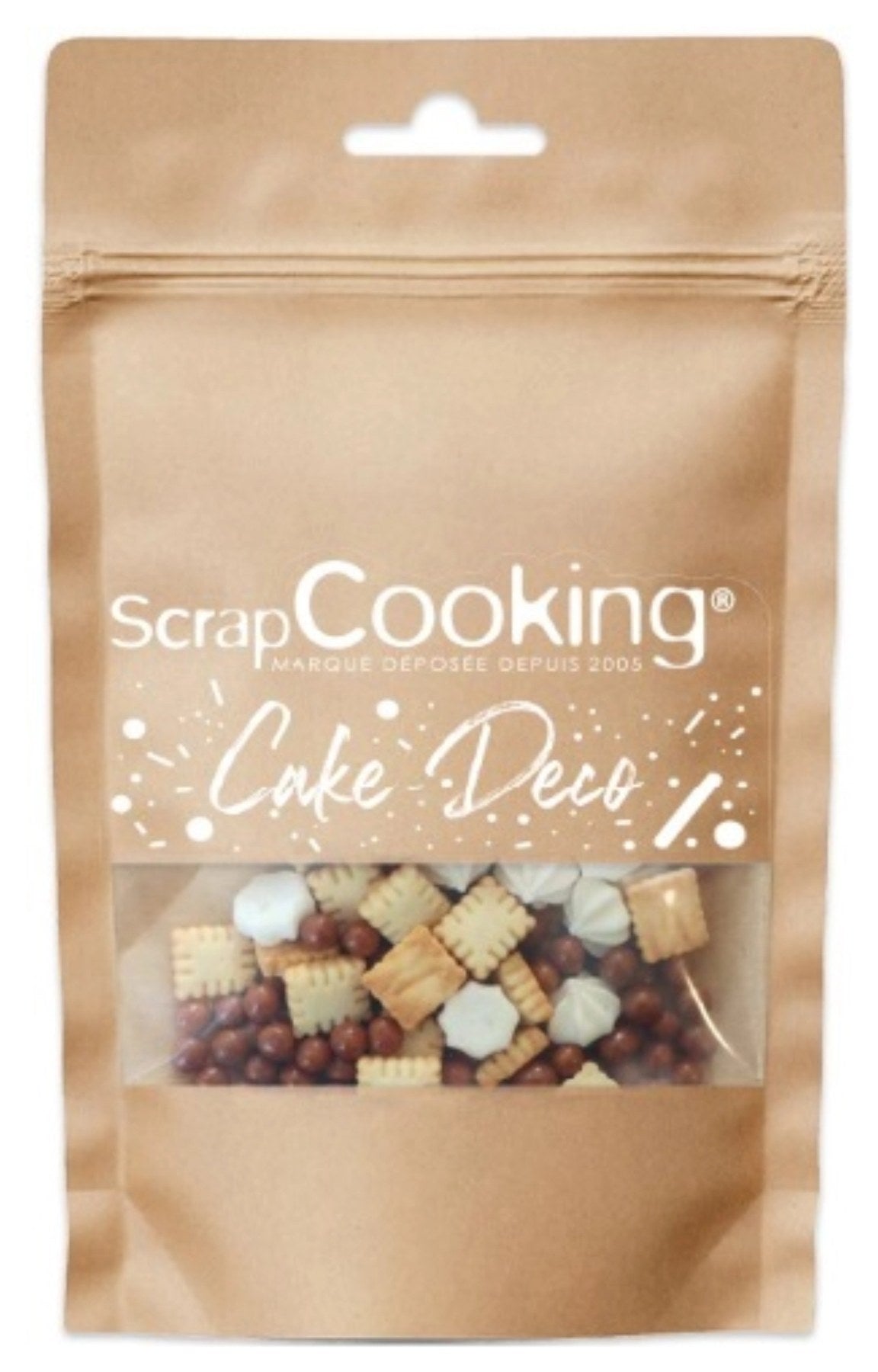 Verpackung des braunen Keksdekors Gourmet Petit Beurre 32g von Scrap Cooking, Zutat für die kreative Dekoration von Guetzli und Biscuits.
