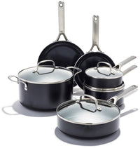Batterie de cuisine Agility 10 pièces avec couvercle antiadhésif.