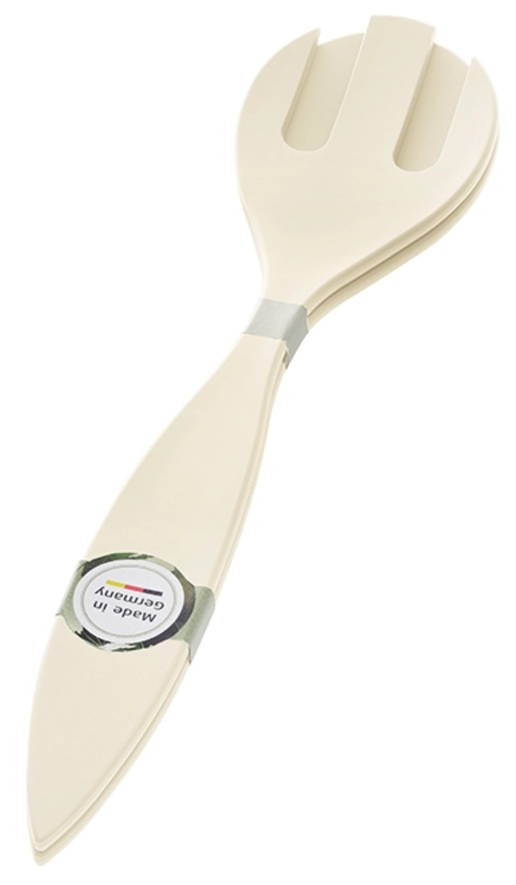 Weisses Salatbesteck aus Biopolymer mit organischer Form, Grösse 30.3 x 7 x 4.4 cm, Modell urban-grey von MAGU, Salatzubehör für den Tisch.