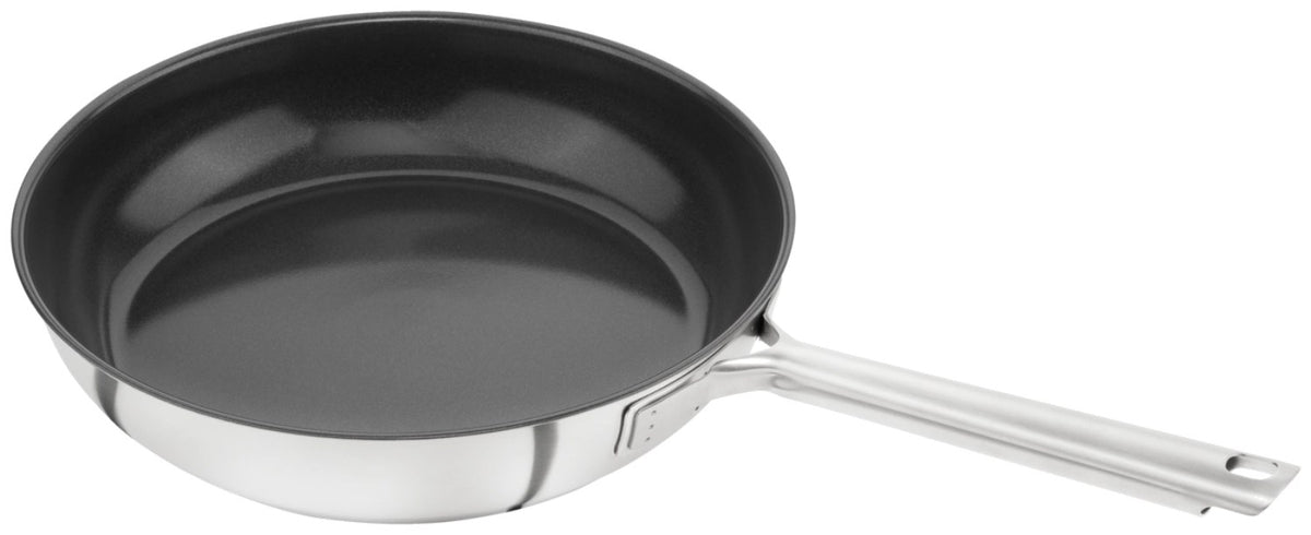 Bratpfanne True Flow von Zwilling aus rostfreiem Edelstahl mit keramischer Antihaftbeschichtung, Durchmesser 28cm, mit Griff.