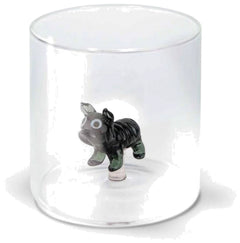 Glas aus Borosilikat 250 ml, Dekor Französische Bulldogge