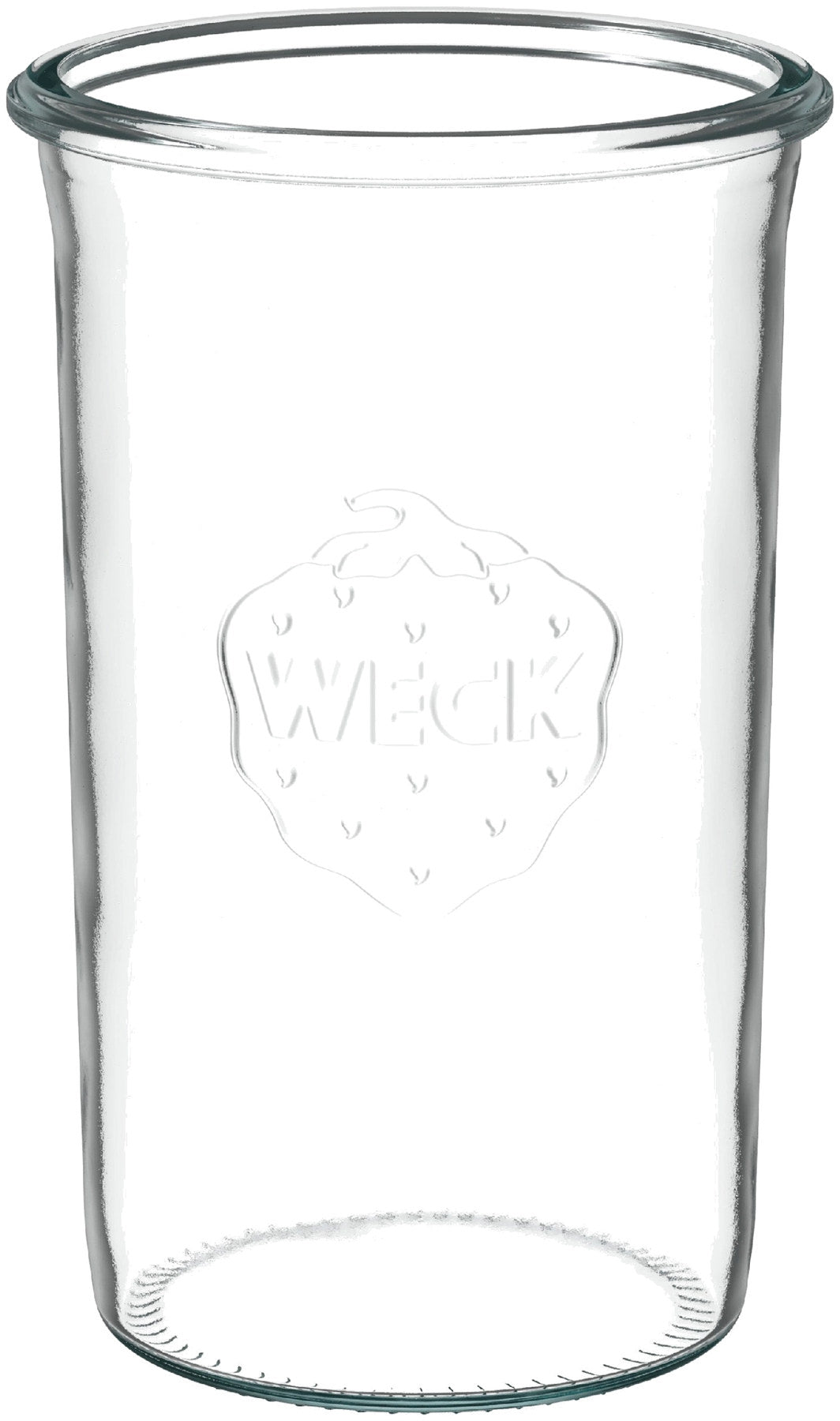 Transparentes Weck Sturzglas ohne Deckel als Aufbewahrungsbehälter aus Glas, Set aus vier Stück