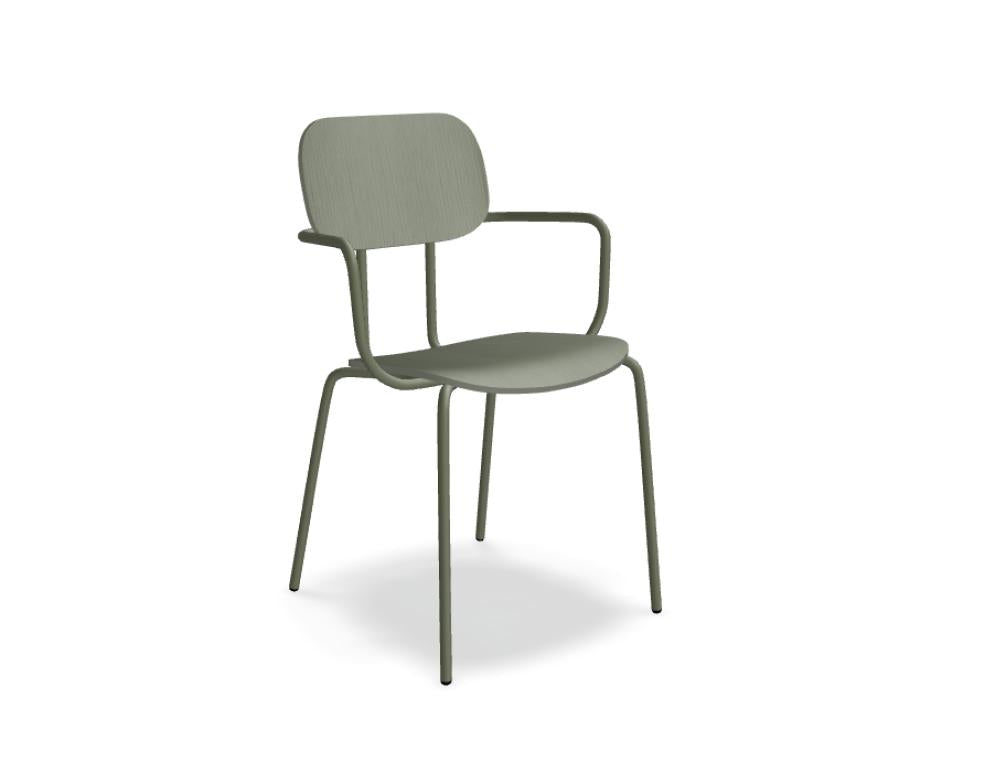 New School N1N01 Stuhl von Mdd aus Sperrholz mit stabilem 4-Bein-Gestell, modernes Design für Büro und Essbereich