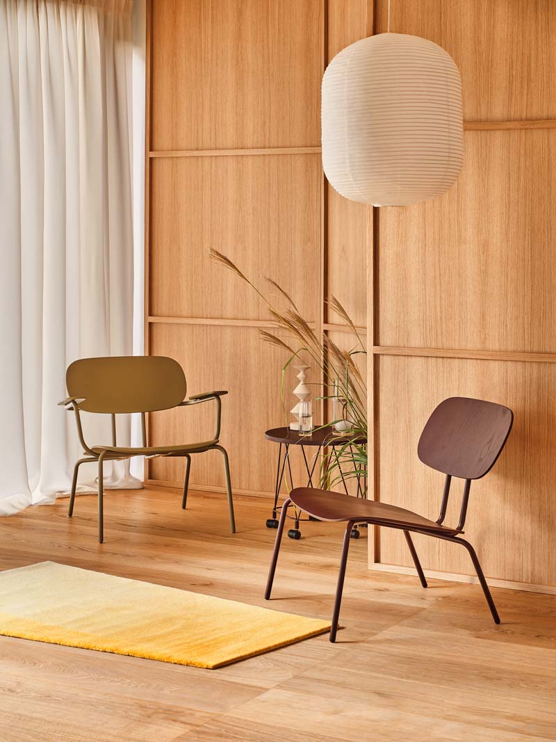 Moderner Sessel New School Lounge N4NL01 aus robustem Sperrholz, perfekt für gemütliche Leseecken und zeitgemäße Inneneinrichtungen.