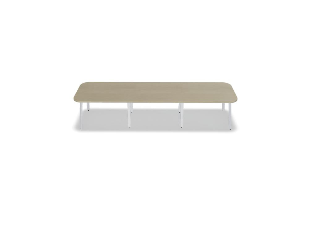 Esstisch Ogi A PLF26Z: moderner Holztisch in heller Optik, rechteckige Form, robuste Ablagefläche, stilvolle Tischkante, ideal für Esszimmer