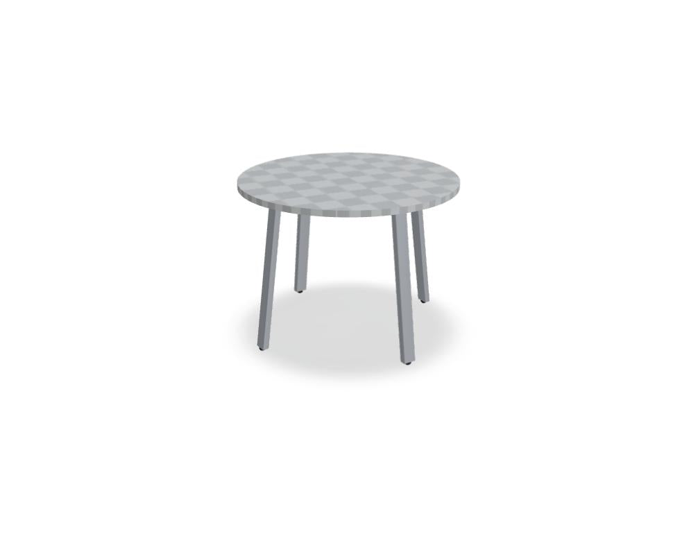 Kaffeetisch Ogi A PLF10 von MDD: moderner Esstisch mit Holzoberfläche, klaren Linien und stabilen Metallbeinen in minimalistischer, skandinavischer Ästhetik.