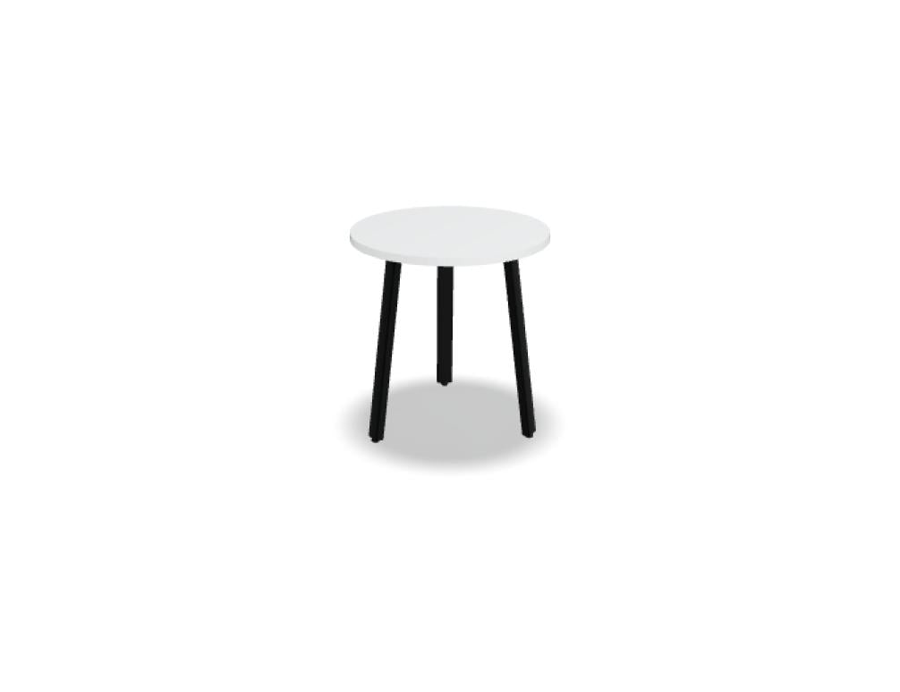 Kaffee- oder Beistisch-Tisch Ogi A PLF70 von MDD in dunkler Holzoptik, runde Tischplatte, elegantes Esstisch-Design, modernes Wohnzimmer-Ambiente