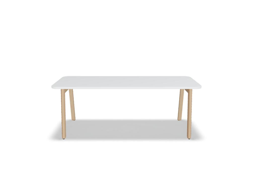 Schreibtisch Ogi B BOBZ060 von Mdd, modernes, helles Möbelstück mit Holzstruktur, Kompaktdesign, ideal für Büro- oder Arbeitszimmer