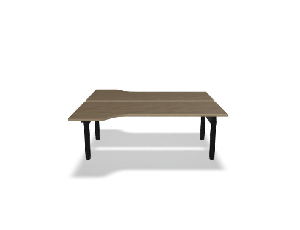 Ogi Drive Bench BODK578: Doppelschreibtisch mit elektrischer Höhenverstellung, zwei Motoren, elegantes Gestell, ideal für ergonomisches Arbeiten, Stahlrahmen + Holzoberfläche