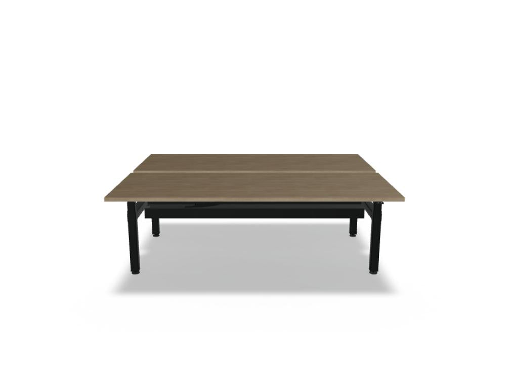 Ogi Drive Bench BOD720 Doppelschreibtisch von Mdd, elektrisch höhenverstellbar mit Kabelschiene und zweimotorigem Gestell