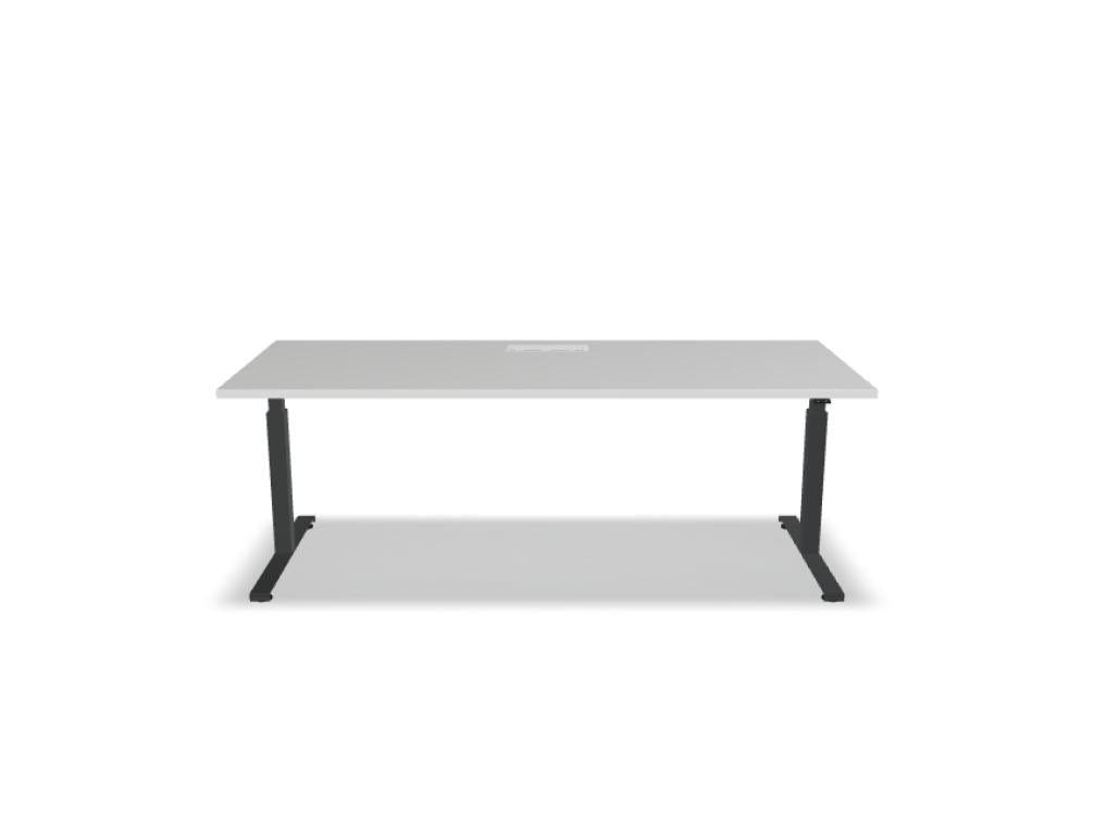 Elektrisch höhenverstellbarer Schreibtisch Ogi Drive BOD60 mit zweimotorigem Gestell. Moderner Arbeitstisch für ergonomische Sitz- oder Steharbeit, stilvoll und robust
