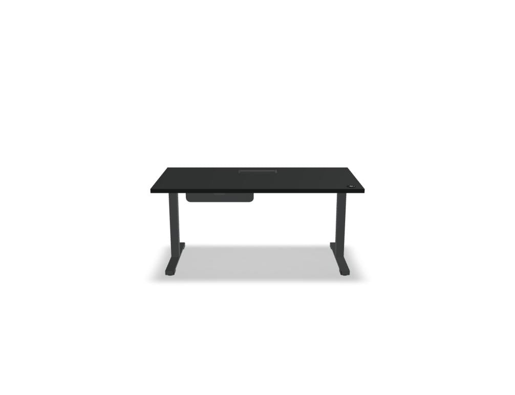 Elektrisch höhenverstellbarer Schreibtisch Ogi Drive BOD647 von MDD, zwei-Motoren-Gestell, modernes Design, Holzoptik-Tischplatte, ideal für ergonomisches Arbeiten